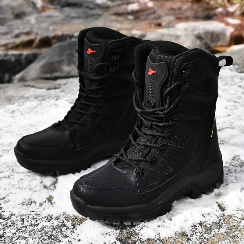 Winter Boots Women Quality PU round Toe Fashion Mid-Calf Motorcycle Boots Warm Plush Platform Shoes Zapatos Para Mujer