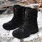 Winter Boots Women Quality PU round Toe Fashion Mid-Calf Motorcycle Boots Warm Plush Platform Shoes Zapatos Para Mujer