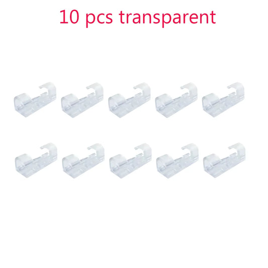 5/10/20PCS Cable Clips Organizer Drop Wire Holder Cord Management Self-Adhesive Cable Manager Fixed Clamp Wire Winder for Home