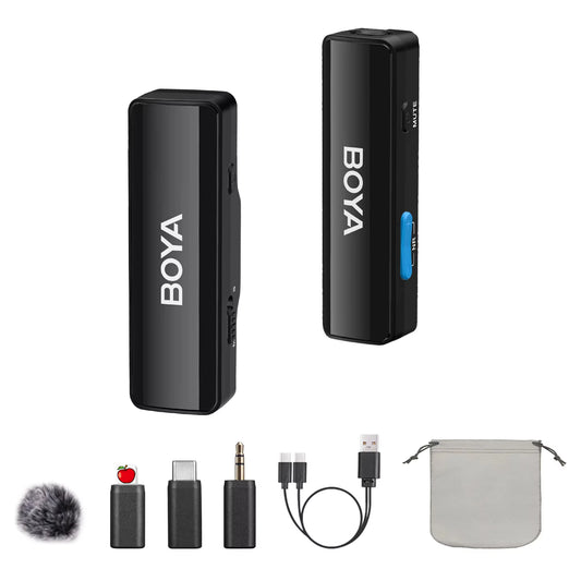 BOYA BOYALINK Wireless Lavalier Lapel Microphone for Iphone Android DSLR Camera Youtube Live Streaming Audio Recording for BOYA