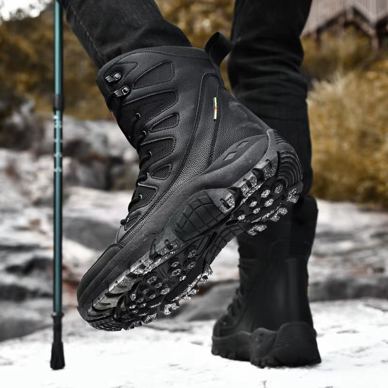 Winter Boots Women Quality PU round Toe Fashion Mid-Calf Motorcycle Boots Warm Plush Platform Shoes Zapatos Para Mujer