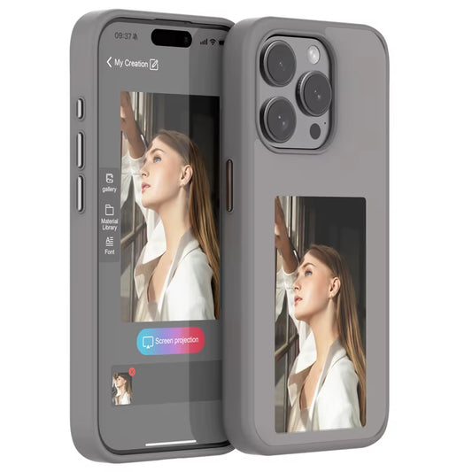 For Iphone 14 13 Pro Phone Case Nf C Function E Ink Display Phone Case New for Iphone 15 Pro Max Case with Lcd Display