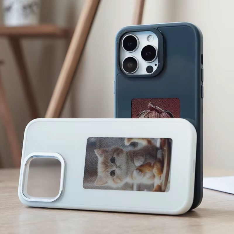 NFC Phone Case Wholesale LED Smart E Ink Screen Phone Cases PC Cover for Iphone NFC 12 13 14 15 Pro Max DIY Phone Display Case