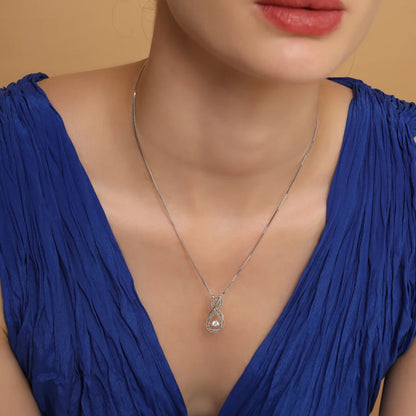 Emerald Green Infinity Birthstone Necklace - May Gemstone