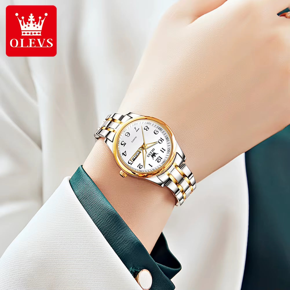 5567 Women'S Watch Original Luxury Brand Stainless Steel Waterproof Quartz Women'S Watch Elegant Date Zhou Women'S Watches