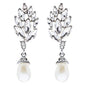 Bridal Wedding Jewelry Crystal Rhinestone Pearl Earrings