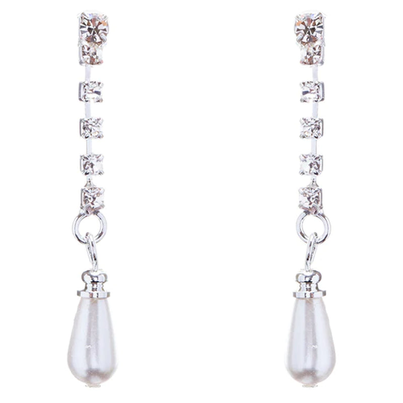 Bridal Wedding Jewelry Set Crystal Rhinestone Pearl DG