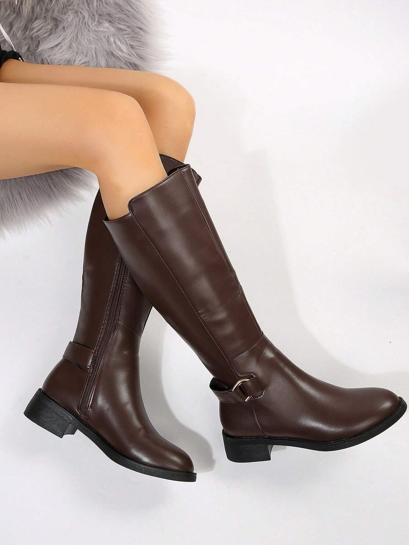 Thigh High Boots for Women 2024 Spring Autumn New Arrivals Winter Plush over the Knee Boots Petite Size