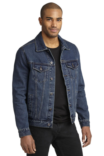 Men'S 100% Stonewashed Indigo Denim Jacket