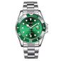 Men Watch Luxury Quartz Watch Business Watches Blue Dial Calendar Men Stainless Steel Band Fashion Male Wrist Watch Clock