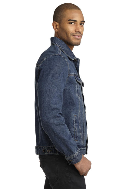 Men'S 100% Stonewashed Indigo Denim Jacket