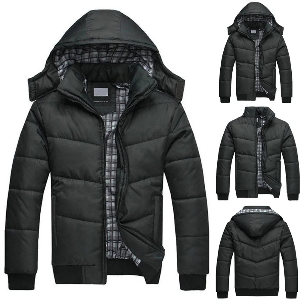 Winter Coats for Men Jackets for Men Men'S Mountain Waterproof Ski Snow Jacket Winter Windproof Rain Jacket Slim Fit Lightweight Sportswear Jacket Outwear Black 3XL