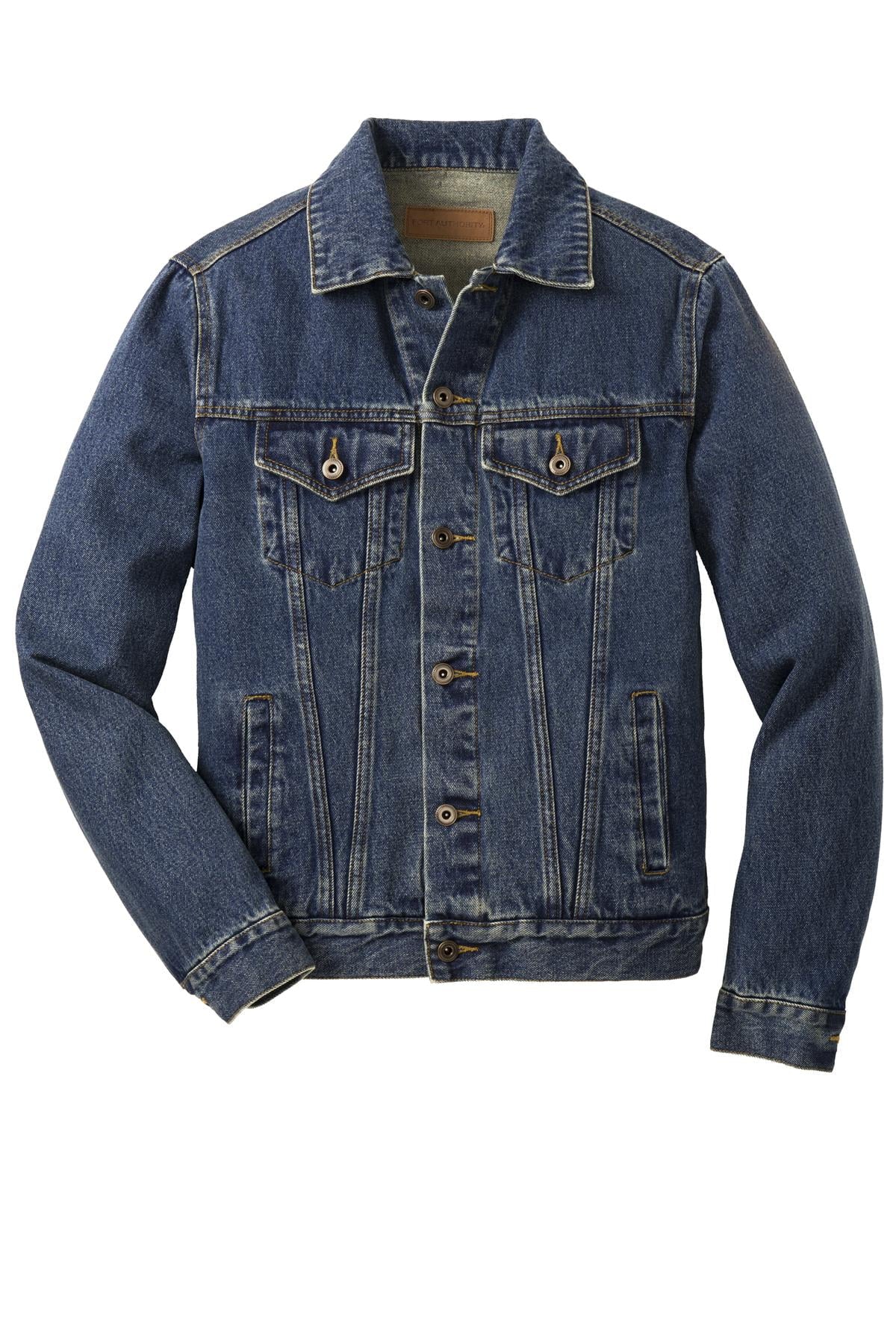 Men'S 100% Stonewashed Indigo Denim Jacket