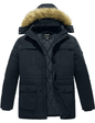 Men'S Big and Tall Winter Coat Warm Puffer Jacket Windproof Winter Jacket Navy 5X