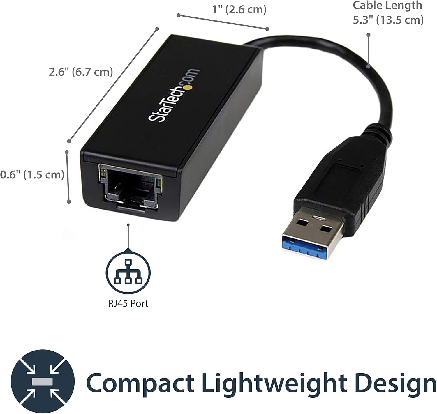 USB 3.0 to Gigabit Ethernet NIC Network Adapter - USB to RJ45 for 10/100/1000 Network