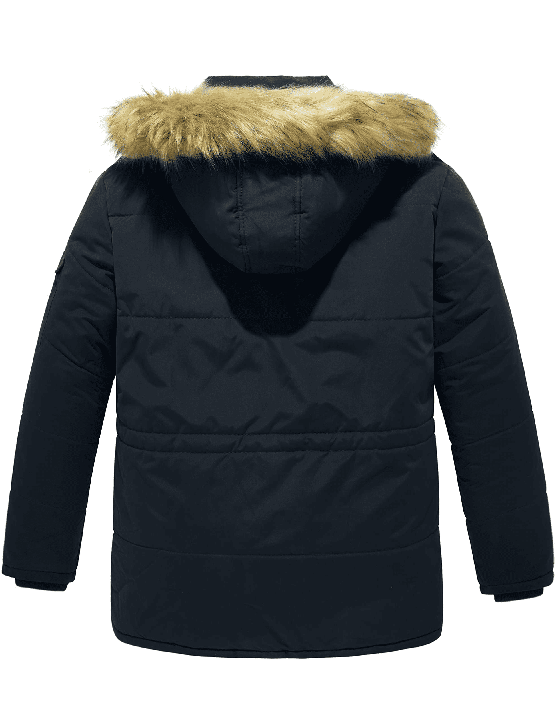 Men'S Big and Tall Winter Coat Warm Puffer Jacket Windproof Winter Jacket Navy 5X