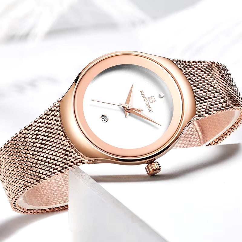 Watch Women Fashion Dress Quartz Watches Lady Stainless Steel Waterproof Wristwatch Simple Girl Clock Relogio Feminino