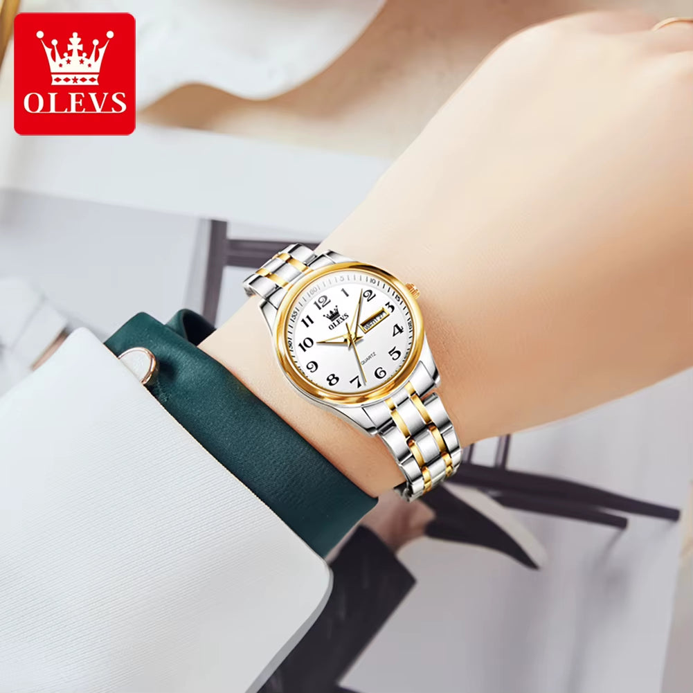 5567 Women'S Watch Original Luxury Brand Stainless Steel Waterproof Quartz Women'S Watch Elegant Date Zhou Women'S Watches