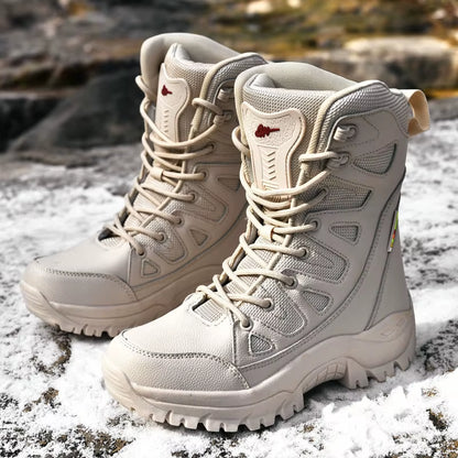 Winter Boots Women Quality PU round Toe Fashion Mid-Calf Motorcycle Boots Warm Plush Platform Shoes Zapatos Para Mujer